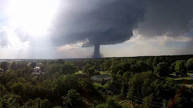 Kansas tornado incredible footage captured by a drone