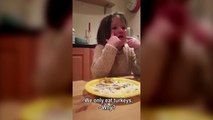 Little girl breaks down while eating explaining she doesn't want to eat animals anymore