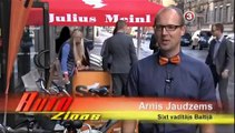 Sixt velosipēdistu launags pie Mārtiņa Sirmā, TV3 Auto ziņas, 06.09.2014