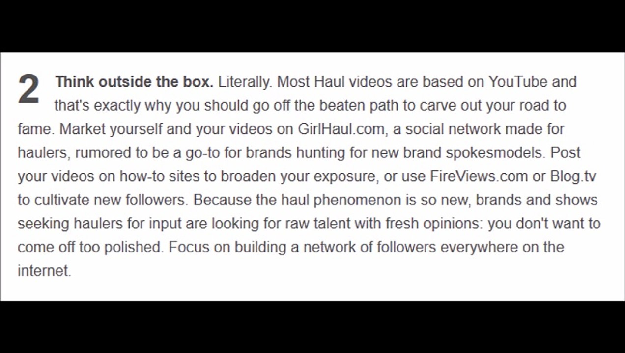 How to Become a Haul Video Celebrity