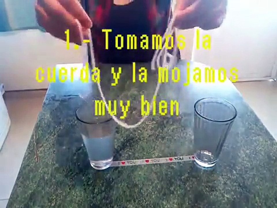 Experimento de adhesión y cohesión del agua.