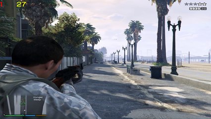 GTA V - M4A1 & Wooden AK-47 weapon models at Gang War shootout