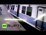 CCTV Footage: Moment when train derails in Mumbai