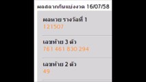 ตรวจสลากกินแบ่งรัฐบาล 16/07/58 ตรวจสลากกินแบ่งรัฐบาล ตรวจหวย 16 กรกฎาคม 2558