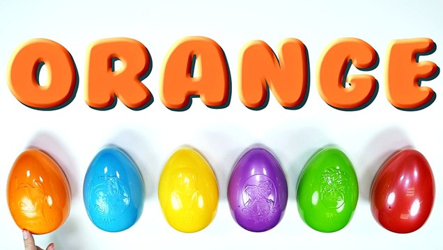 Learn Complementary Colours using Surprise Eggs! Opening 6 Giant Colorful Kinder Toy Egg Surprises