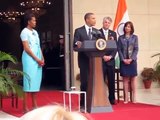 Obama addresses the Us Embassy staff in New Delhi Nov 7 2010