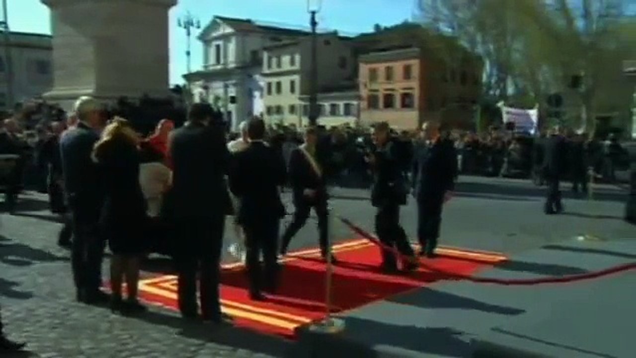 Pope Francis blesses John Paul II Square in Rome