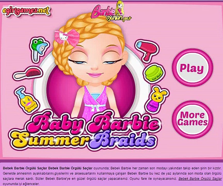 Bebek Barbie Örgülü Saçlar - Barbieoyunlari.Gen.TR
