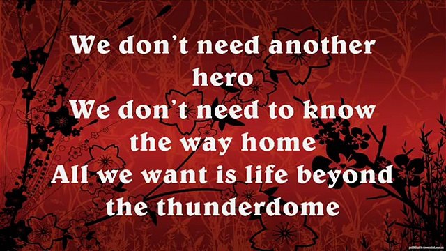 Tina Turner - We Don't Need Another Hero (Lyrics)