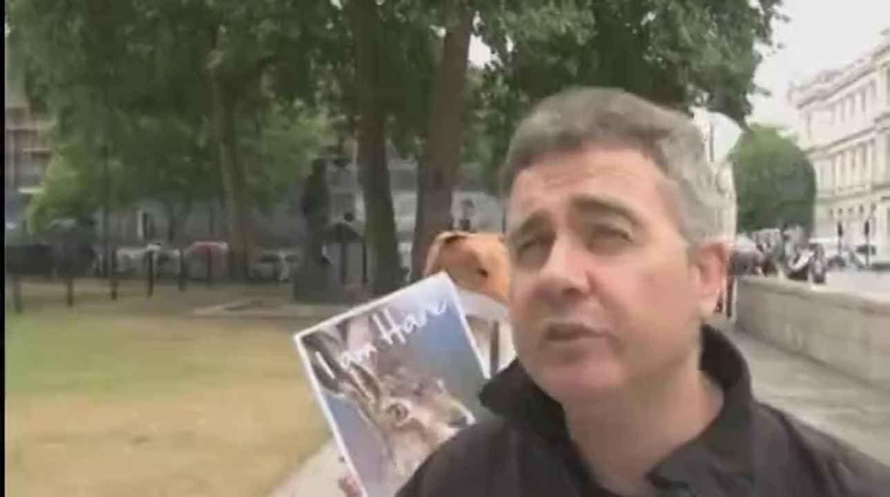 Press Association_ Hundreds join wildlife protection protest outside Downing Street 15Jul15