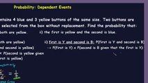 Probability- Part 4. Compound Events - Example of Dependent Events