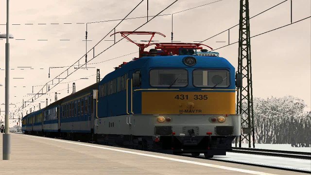MSTS MÁV 431 335 Sebesvonat indul