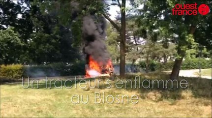 Rennes : un tracteur s'embrase et explose au Blosne