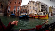 Italy - Venice. Gondola ride. GoPro Gimbal