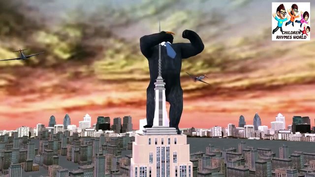 Finger Family King Kong Nursery Rhymes For Children | King Kong Cartoon Finger Family Rhymes