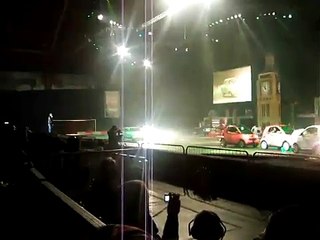 Top Gear Live London Oliver scores a goal Richard Hammond