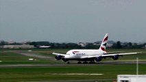 British Airways' first A380 takes to the skies above Le Bourget Airport