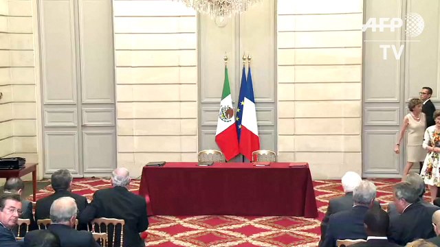 Mexican President Enrique Pena Nieto rounds up his official visit to France with the signing of treaties at the Elysée (REPLAY) (2015-07-16 17:23:40 - 2015-07-16 17:42:33)
