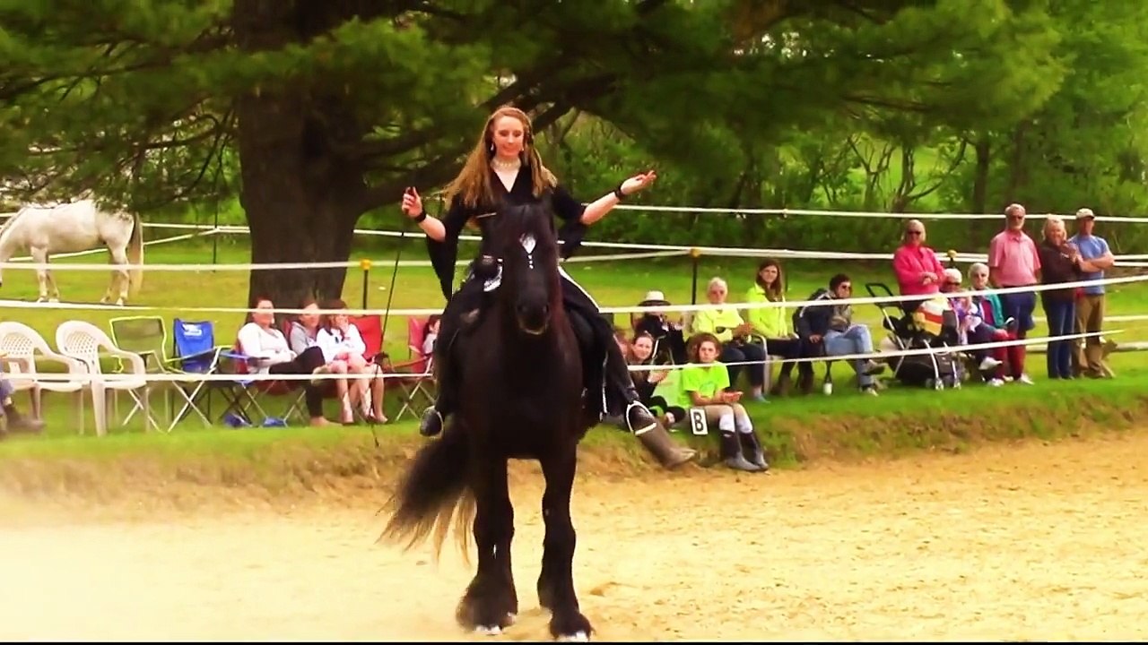 Sandra Beaulieu, Friesian Horse, Bridleless and at Liberty, "Diamond" routine