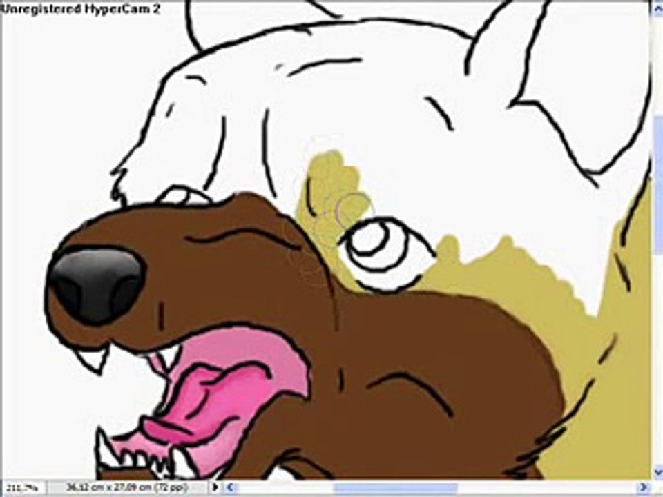 Me drawing Ginga in photoshop