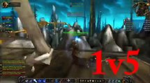 WoW 3.2 Fire Mage 1v5 PVP Battlegrounds