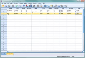 SPSS Tutorial 4 - Creating Variables and Entering Data