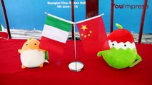 Cerimonia di firma di contratto commerciale Shanghai Cina-Milano Italia