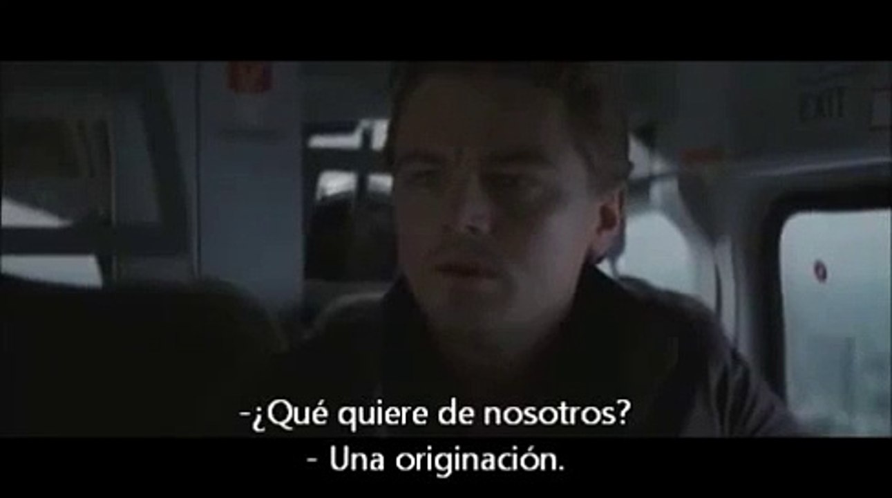 Inception scene - Saito request to Cobbs an Inception. [SPA subtitles]