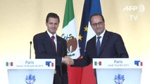 Mexican President Enrique Pena Nieto and France's François Hollande joint statement at the Elysée Palace on last day of (REPLAY) (2015-07-16 19:21:01 - 2015-07-16 19:31:43)