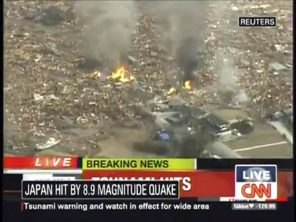 Tsunami hits Japan after magnitude 8.9 quake(Mar-11-2011)