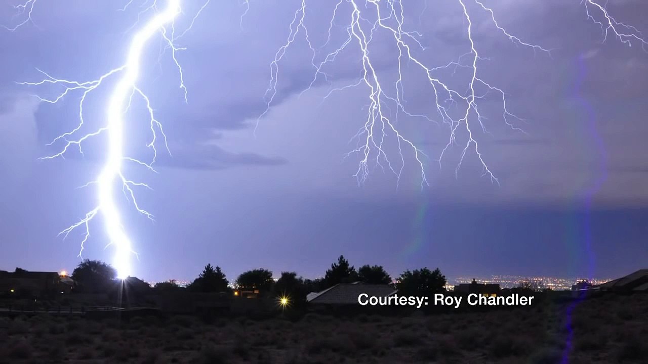 Lightning storm captured on camera