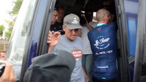 Lance Armstrong lors de son arrivée à Rodez sur le Tour de France