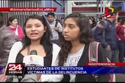 Independencia: estudiantes de institutos víctimas de la delincuencia