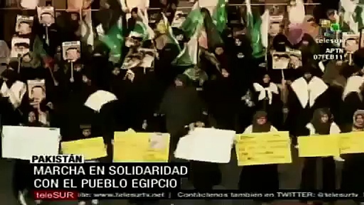 Marcha de solidaridad con Egipto en Pakistán