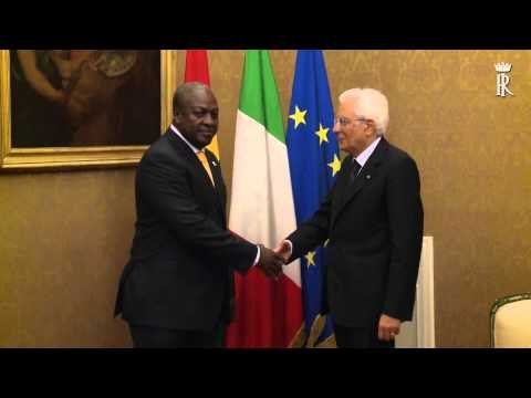 Roma - Mattarella ha ricevuto il Presidente del Ghana John Dramani Mahama (16.07.15)