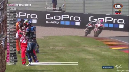 Germany2015 Moto3 Quartararo Crashes