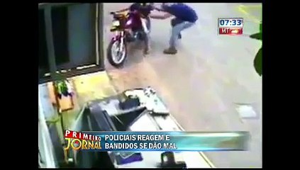 Câmera de segurança flagra reação a assalto com morte