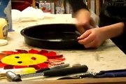 How to Make Stained Glass Stepping Stones : How to Grease a Stained Glass Stepping Stone Mold