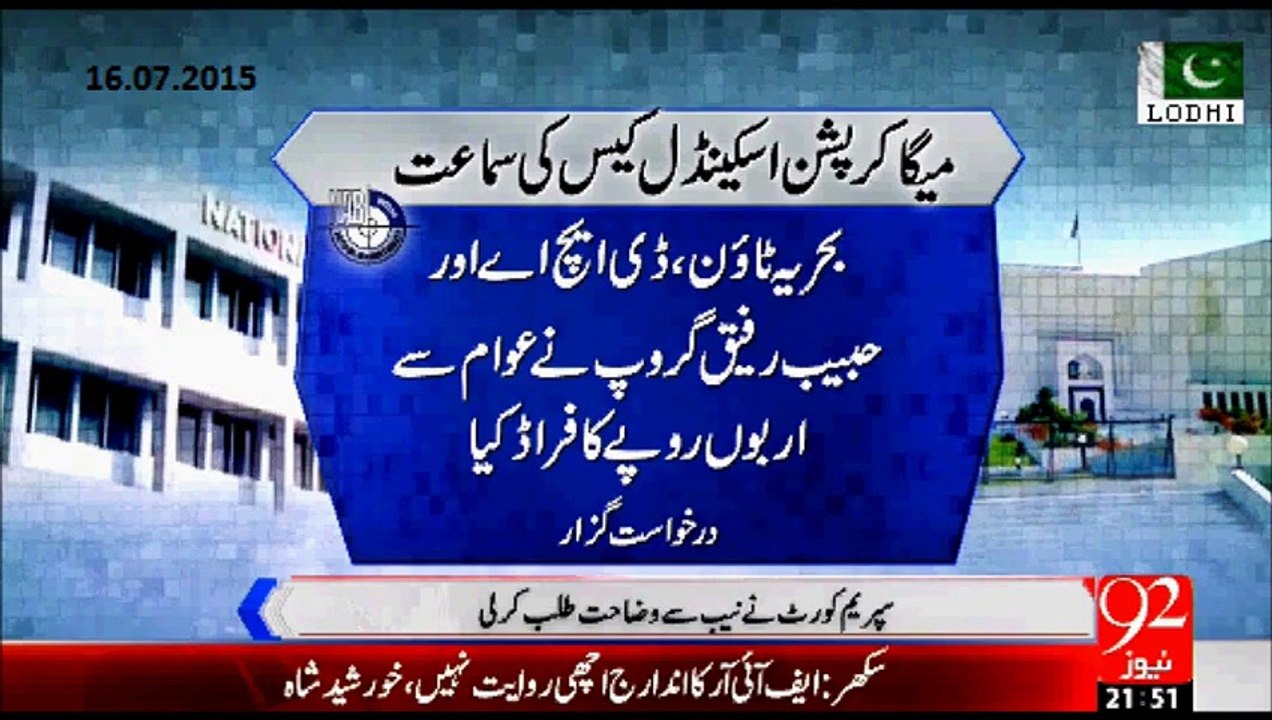 Mega Corruption Case- DHA, Bahria Town & Habib Rafiq Groups billions rupees land fraud.