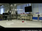 Humanoid Robot LOLA detects obstacles with a Kinect-like sensor