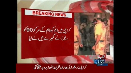 Rangers raid MQM's headquarters, 3 senior members arrested