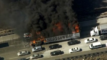 California otoyolu cehenneme döndü!