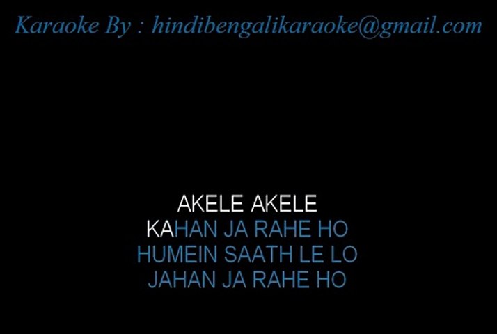 Akele Kahan Ja Rahe Ho - Karaoke - An Evening In Paris - Mohd Rafi - Sample