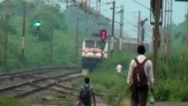 Mumbai Rajdhani Express - India's Fastest Train Captured Fuming In & Raising Dust Storm