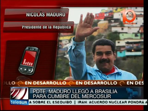 Avanzar en el Mercosur con más integración y más participación: Maduro