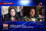 Marisol Pérez Tello le responde a Nadine Heredia: “Sólo el Pleno puede cuestionar mi designación”