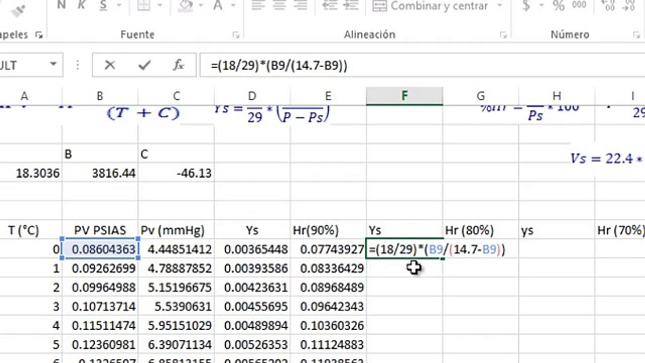como hacer una carta sicrometrica