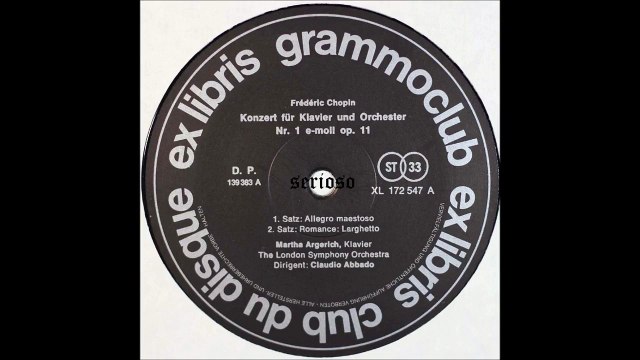 Chopin, Piano Concerto No 1, 1,2mov, Martha Argerich, Piano
