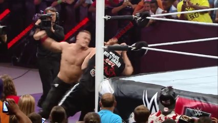 Unseen footage of the brawl between John Cena and WWE World Heavyweight Champion Brock Lesnar