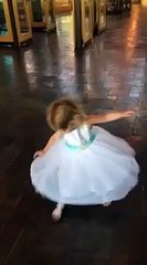 June 13, 2015 flower girl Maddie twirling